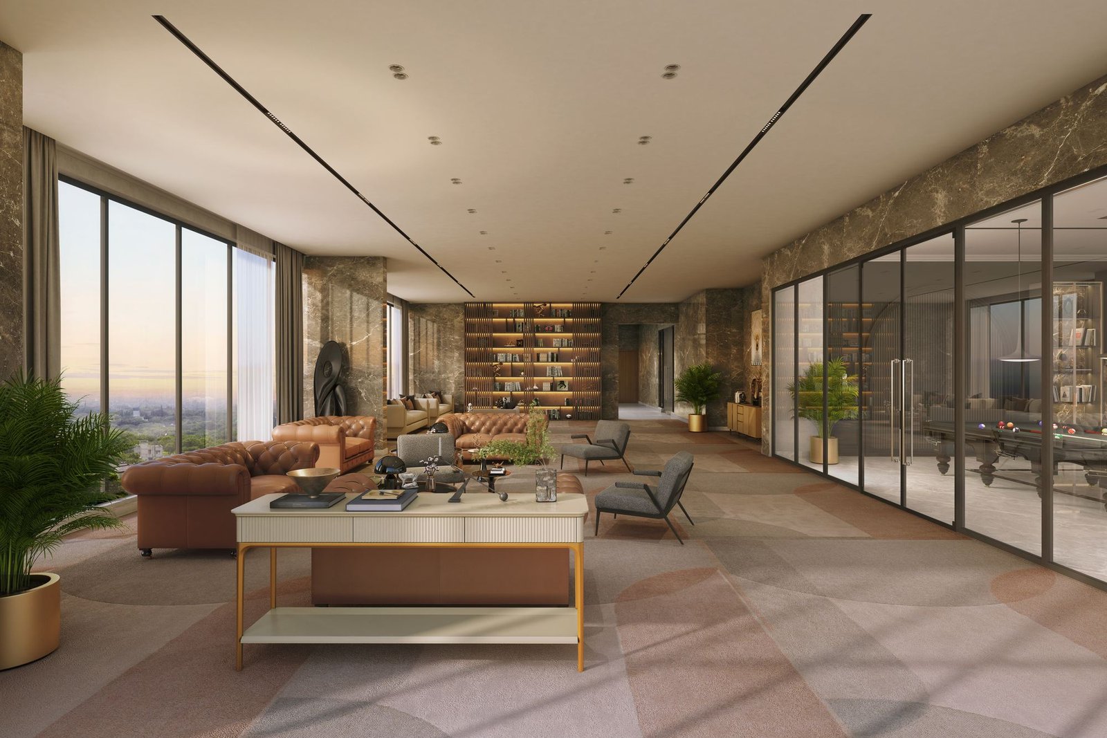 Lounge Seating & Library