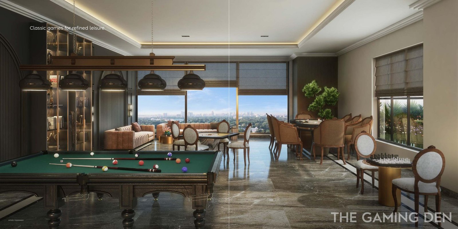 The Gaming Den — pool table and card lounge