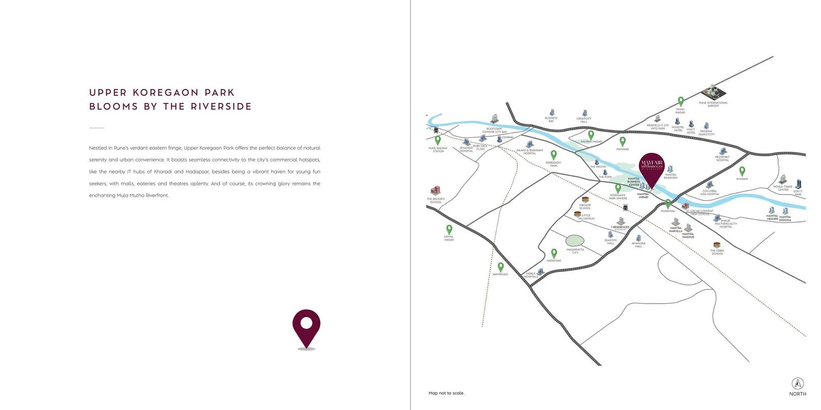 Mantra Mayfair Residences location map — Upper Koregaon Park connectivity